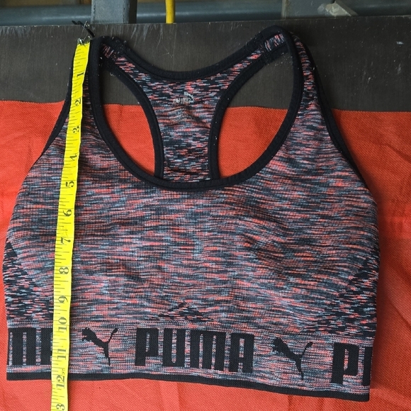 Puma Pink and Gray Sleeveless Crop Tank Top - Picture 1 of 9